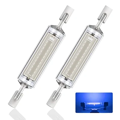 Image of R7S LED 78mm, 10W Coloured Bulbs 1000LM, Equivalent 78mm Halogen Bulbs, AC 220V 240V No Flickering,Blue,78mm