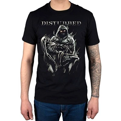 Image of AWDIP Men&#039;s Disturbed Lost Souls T Shirt, Black, S UK