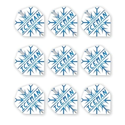 Image of RED DRAGON Gerwyn Price Iceman Hardcore Extra Thick Dart Flights 3 Sets Per Pack (9 in Total)