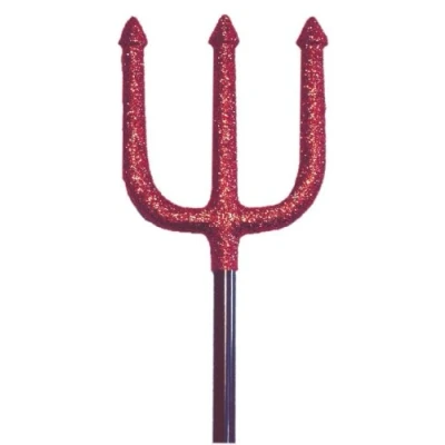 Image of Glitter Trident, Red And Black, 120cm