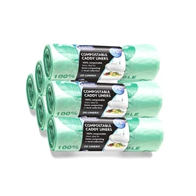 Image of Addis 100% Kitchen Bags 120x, 6 Rolls of 20, 120 x Compost Liners, Pack