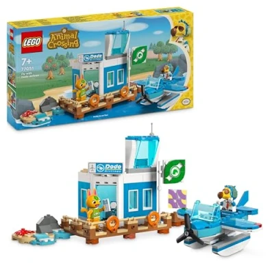 Image of LEGO Animal Crossing Fly with Dodo Airlines Airport Playset, Plane Toy for 7 Plus Year Old Girls &amp; Boys, a Pilot Minifigure, Set Inspired by the Video Game Series, Birthday Gift Kids 77051