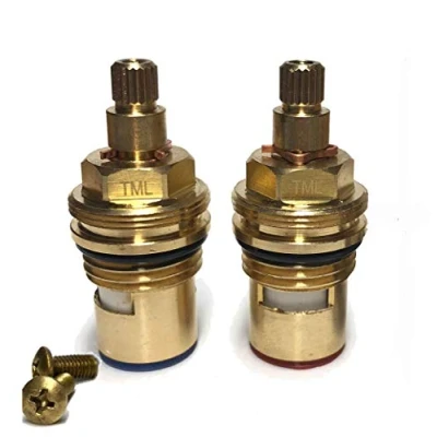 Image of SMR San Marco Compatible Tap Valve Cartridge Pair 20 Splines with Threaded Collar 3984R 3683R Screws