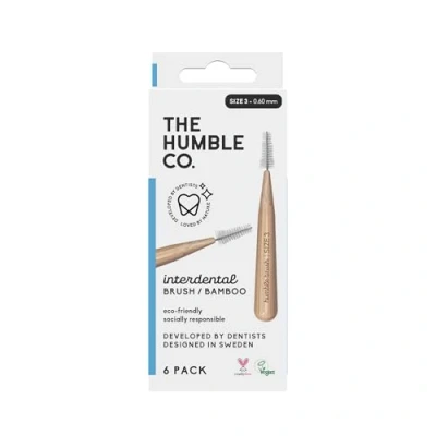 Image of Humble Interdental Brush Bamboo Brushes Size 3 0.60 mm Blue Pack of 4 (4 x 6 pcs.)