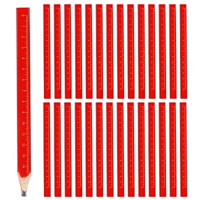 Image of Mialang 40 Pack Carpenter Pencil Flat Wood Carpenter&#039;s Construction Woodwork Medium Hard Lead