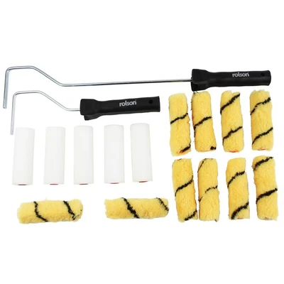 Image of Rolson Paint Roller &amp; Brush Set 17 Piece