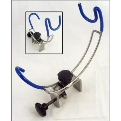 Image of Bison STAINLESS STEEL CLAMP ON BOAT FISHING ROD REST