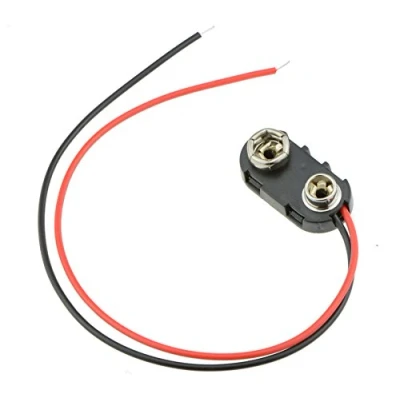 Image of 50 x PP3 9V Battery Connector Tinned Wire Leads 150mm