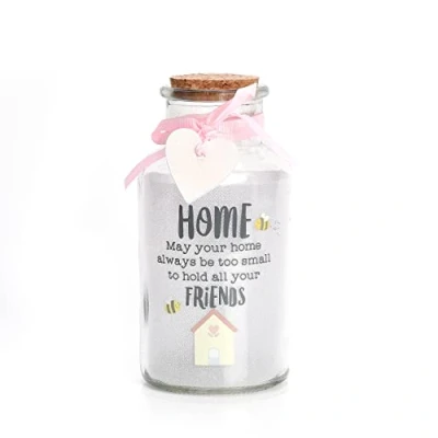 Image of Love Life Home Full Of Friends Light Up Jar In White Pretty Sentimental Gift Her LL520