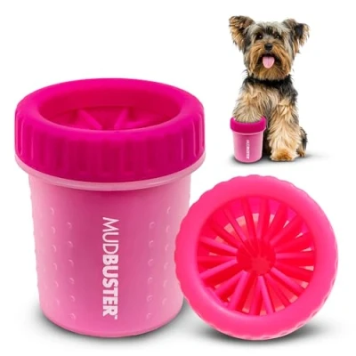 Image of Dexas MudBuster Portable Dog Paw Cleaner, Small, Pink, PW700233