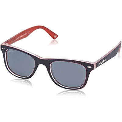 Image of Montana MP41 Sunglasses, Multicoloured (Blue/Red/Smoke Lenses), One Size