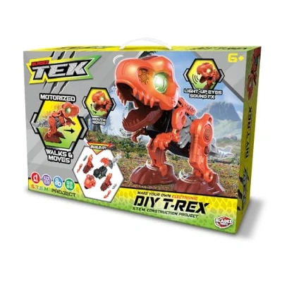 Image of BLADEZ Toyz Dinosaur Toys for Kids Build Your Own Tyrannosaurus with Roaring Sounds &amp; LED Eyes 3 Year Old Boys Crafts Present Perfect 4 Boy Gifts Realistic Movement