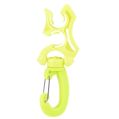 Image of Scuba Diving Double Hose Holder with Clip, BCD Clip Regulator Retainer Buckle Hook for Dive Snorkeling(Yellow)