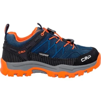 Image of CMP Kids Rigel Low Trekking Shoes Wp Hiking, B. Blue Arancio, 3 UK