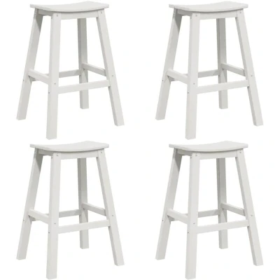 Image of vidaXL Bar Stools 6 pcs White HDPE