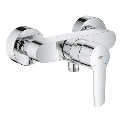 Image of GROHE Start Quickfix Single Lever Shower Mixer, Wall Mounted, Metal Lever, Chrome. Easy To Fit with Quickspanner. 24208002