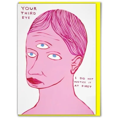Image of Brainbox Candy Official David Shrigley Funny Birthday Cards Humorous Happy ‘Your Third Eye’ Perfect For Best Friends Mates Him Sold Exclusively