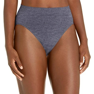 Image of Wacoal Women&#039;s B Smooth High Cut Panty Briefs, Patriot Blue Heather, XXL