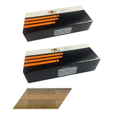 Image of Mixed Pack 520 x 75mm Galv Ring + 90mm Framing Nails,Clipped D Head, for DEWALT 18v Cordless DCN692