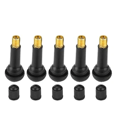 Image of Tire Valve Stem,KIMISS 100 pcs Snap In Stem Rubber Alloy Tyre Car Motorcycle Universal (TR412)