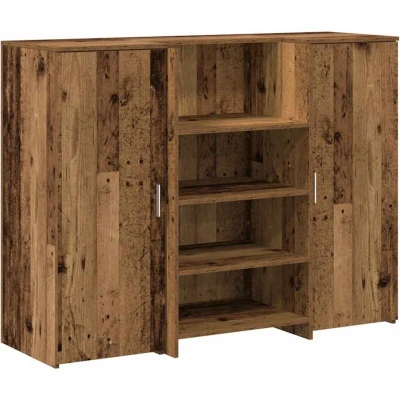 Image of vidaXL Reception Desk Old Wood 135x50x103.5 cm Engineered