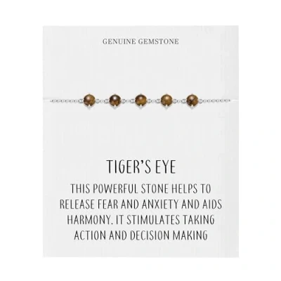 Image of Philip Jones Tiger&#039;s Eye Gemstone Bracelet with Quote Card