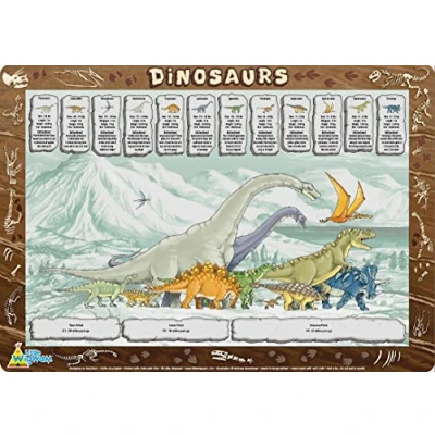 Image of Little Wigwam Dinosaurs Placemat Multicolor