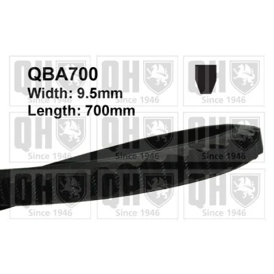 Image of 5750SP V Belt QUINTON HAZELL QBA700 10mm 700mm VOLKSWAGEN: GOLF 2, Polo II Coupe, Hatchback, RENAULT: 5 Hatchback