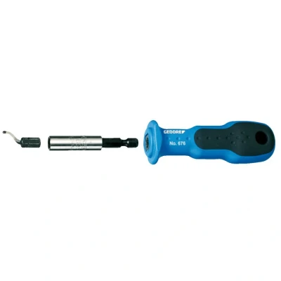 Image of GEDORE Deburring bit, 1/4&quot; 6.3 mm, Hex for workpiece edges, Freely swivelling, E 8730