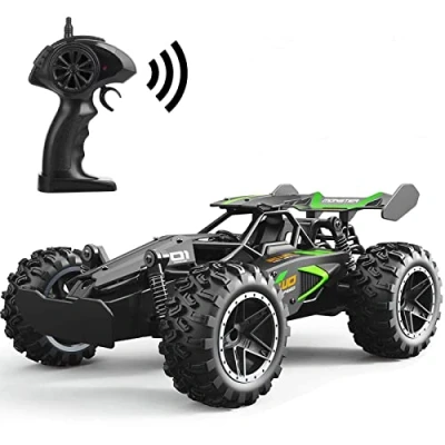 Image of SZJJX RC Car Remote Control Truck for Boys Girls, 2.4Ghz 15+KM/H High Speed 2WD RTR Electric Rock Climber Fast Race Buggy Hobby Toy Cars Kids Gift Green