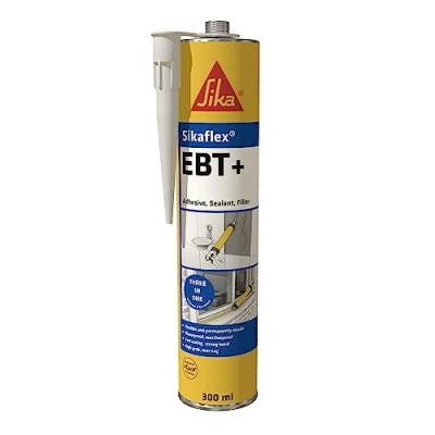 Image of Sika Sikaflex EBT+ Adhesive, Sealant and Filler 1 Part Formula Permanently Flexible Elastic Fast Curing White 300ml