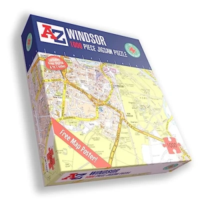 Image of A to Z Map of Windsor jigsaw Puzzle For Adults 1000 Piece Gift Puzzles,