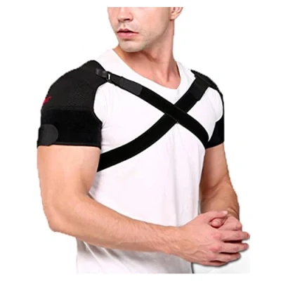 Image of XLDECOR Double Shoulder Brace Support Strap For Men Women Rotator Cuff,Dislocated Joints,Muscle Pain Relief, Posture Correction Belt Back Stabilizer,S