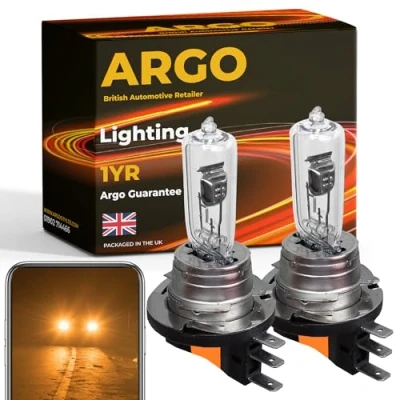 Image of Argo H15 Headlight Bulb Halogen 100W 2500k 12V Full High Low Dipped Main Beam Super Bright Standard Upgrade Replacement Pj26t 1 715 Front DRL Daytime Running Lights Car Bulbs