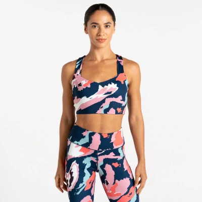 Image of Dare 2b Women&#039;s Quick Dry Swift III Sports Bra Marble Swirl Print, Size: XL