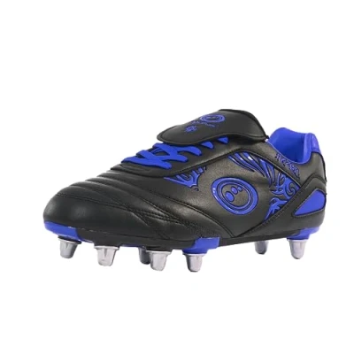 Image of Optimum Men&#039;s Razor 8 Studs Rugby Boots Sturdy Material, Lace Up Lightweight Flexible and Comfortable Fit Mesh Lining Blue Size 11 UK