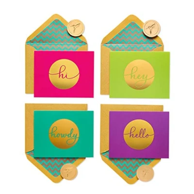 Image of Papyrus 5228232 Blank Cards with Envelopes, Hello (20 Count)