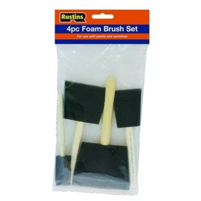 Image of Rustins Poly Foam Brushes Professional Grade Paint Applicators for Smooth Finishes