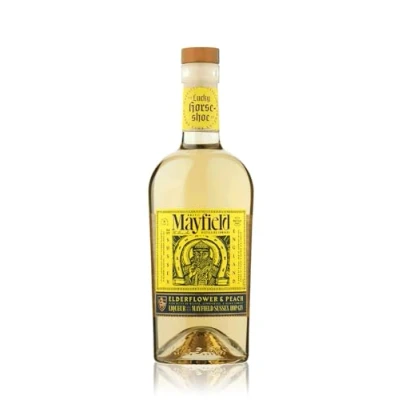 Image of Mayfield Elderflower &amp; Peach Gin Liqueur Sussex Hop Diabolically Delectable Naturally Ethically sourced and 50cl 20% ABV