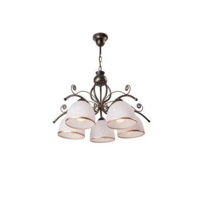 Image of Retro Multi Arm Pendant Ceiling Light Black, 5x E27