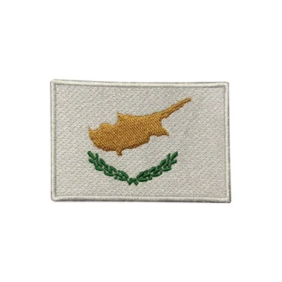 Image of Cyprus National Country Flag Patch Iron On Sew Embroidery Badge