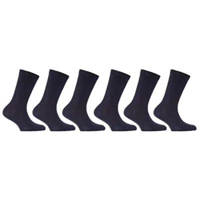 Image of David James 6 Pairs Boys/Girls Back to School Ankle Sock uk 12 3 (Navy)