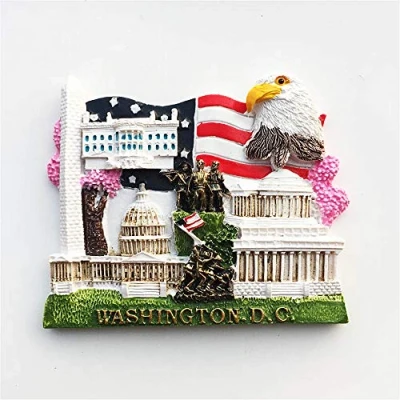 Image of Washington DC USA America Fridge Magnet Souvenir Gift Decoration Refrigerator Magnetic Sticker Collection