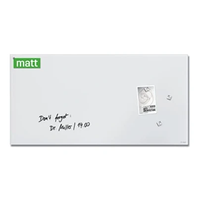 Image of SIGEL GL546 Premium Glass magnetic Board / White Board, glossy surface, 91 x 46 cm, easy mounting, super Artverum
