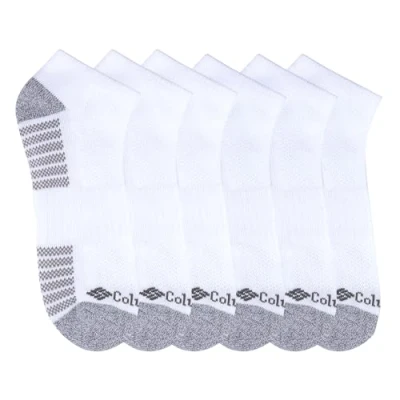 Image of Columbia Men&#039;s No Show 6 Pack Sock, Multipack, White Grey, One Size