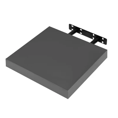 Image of WOLTU RG9365dgr Wall Shelf CD DVD Bookshelf Floating Wooden Board 25 x 22.9 3.8 cm Dark Grey for Office, Living Room, Bedroom, Kitchen