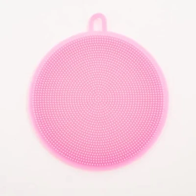 Image of Magic Silicone Sponges for Washing Up Scrubber Kitchen (Pink, 5 Pack)