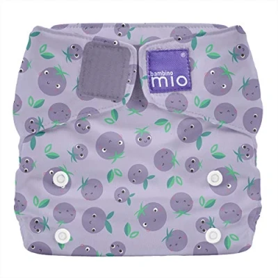 Image of Bambino Mio, Miosolo Classic All in One Reusable Nappy, Eco Chemical Free Nappy (Berry Bounce, Size)