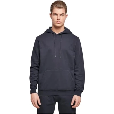 Image of Build Your Brand Men&#039;s Bb001 basic Hoody Hooded Sweatshirt, Navy, 6XL