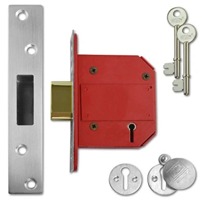 Image of Union UNNY2100SC30 J2100S Strong Bolt BS 5 Lever Deadlock Mortice, Chrome